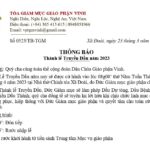 Thông báo: Thánh lễ Truyền Dầu 2023