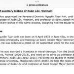 Bổ nhiệm giám mục phụ tá giáo phận Xuân Lộc